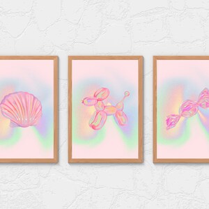Coquette Wall Art - Bundle of 3, Coquette Wall Decor, Coquette Printable Aesthetic, Coquette Room Decor, Pink Aesthetic