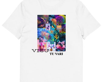 Women’s T-shirt, Latvian shirt, tropical coloured shirt, magical shirt