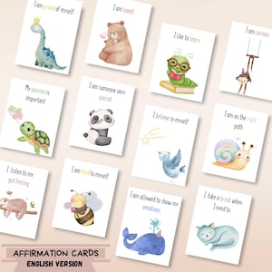 Affirmation cards for children | Set of 15 | encouragement | positive beliefs | children's encouragement cards | DIN A4 | Digital