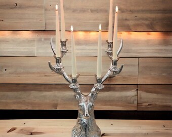 Charlie" The Huge Stag Head Candelabra