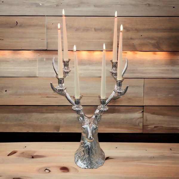 Charlie" The Huge Stag Head Candelabra