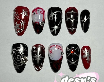 Op Stray Kids geïnspireerde nagels