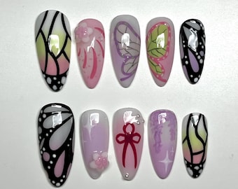 Demon Slayer Butterfly Sisters Nails