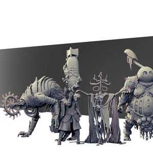 Heretic Legion Faction Pack for Trench Crusade (Hollowed Legion) by Realsteone miniatures | 3d resin print proxy model  | Unpainted