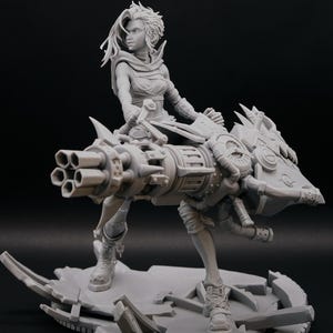 Jinx, Fractured Symbol by Bulkamancer Sculpts | 225 mm Figure | 3D Print | Tabletop | Collection | Gift | Statue | Unpainted