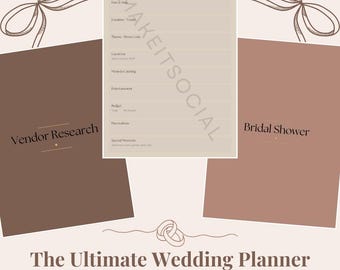 Wedding Planner Spreadsheet and Document Digital Fully Editable