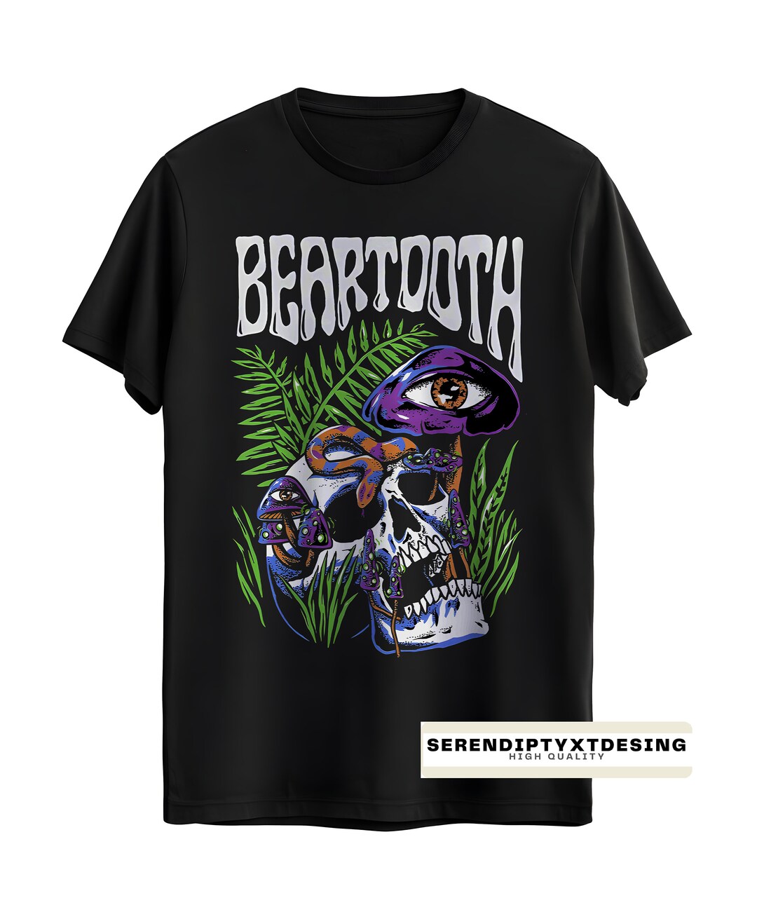 Faetooth Bandmerch Beartooth T-shirt - Rock Band Shirt - Unisex Heavy Cotton Tee - Sizes S ...