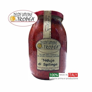Spilinga Nduja 1KG - Salami Picante de Calabria para Untar - Productos Típicos de Calabria - Salsa Gourmet Artesana - 100% Made Italy