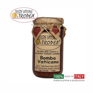 Bomba Vaticana - Salsa Picante de Calabria - Productos Típicos de Calabria - Salsa Gourmet Artesana - Vegetariana - 100% Made in Italy. 180gr