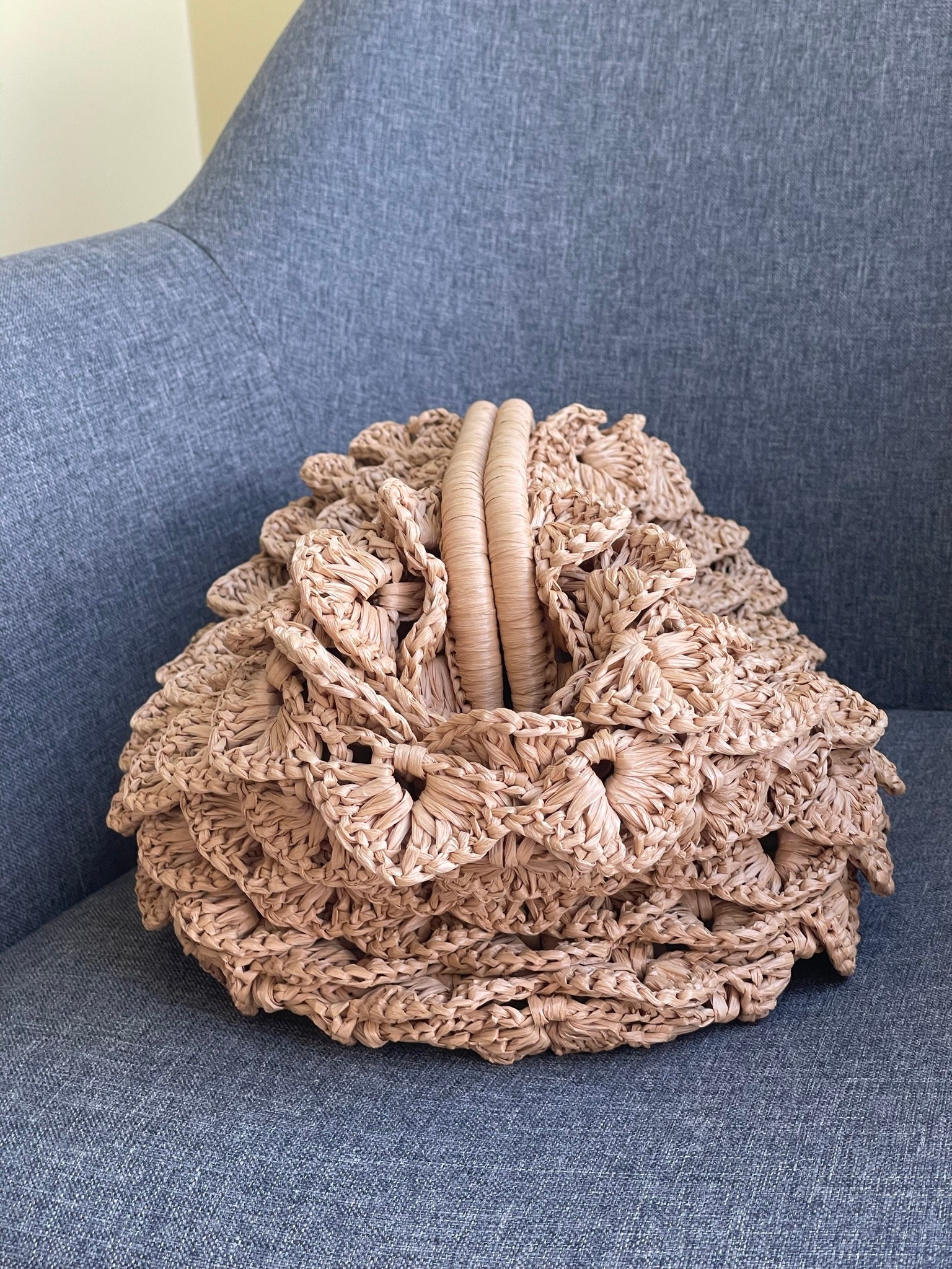 Rafia Crochet Clutch – Handmade Stylish & Versatile Bag main image 0