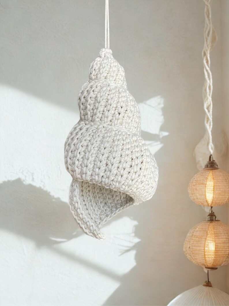 Lith Seashell Hanging Light โ Seashell Pendant Lamp | Recycled Cotton Coastal & Kids ...