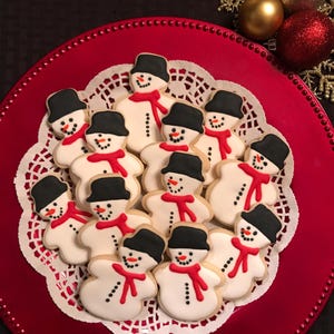 Christmas SNOWMAN Sugar Cookies