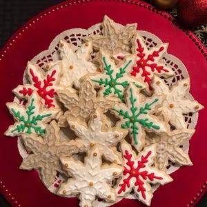 Christmas SNOWFLAKE Sugar Cookies