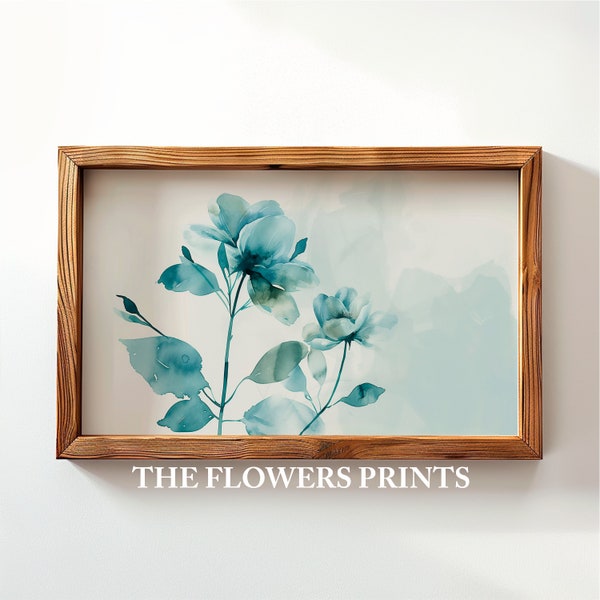 Pintura a acuarela de flores / Impresión floral / N-06