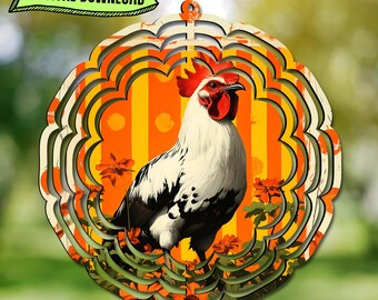 Rooster Wind Spinner PNG: Sublimation Design (Digital Download)