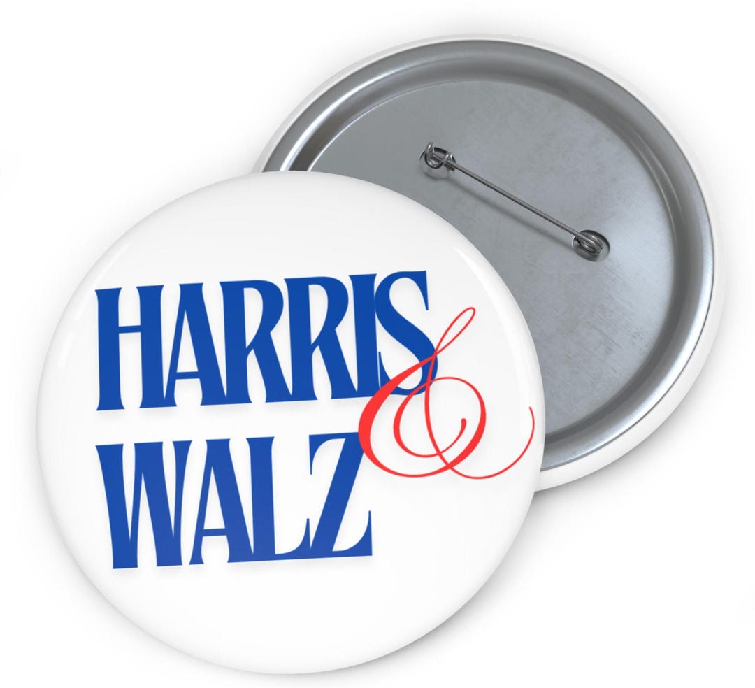Harris Walz Pin, Elections 2024 Button, Pro Democrat Buttons - Etsy
