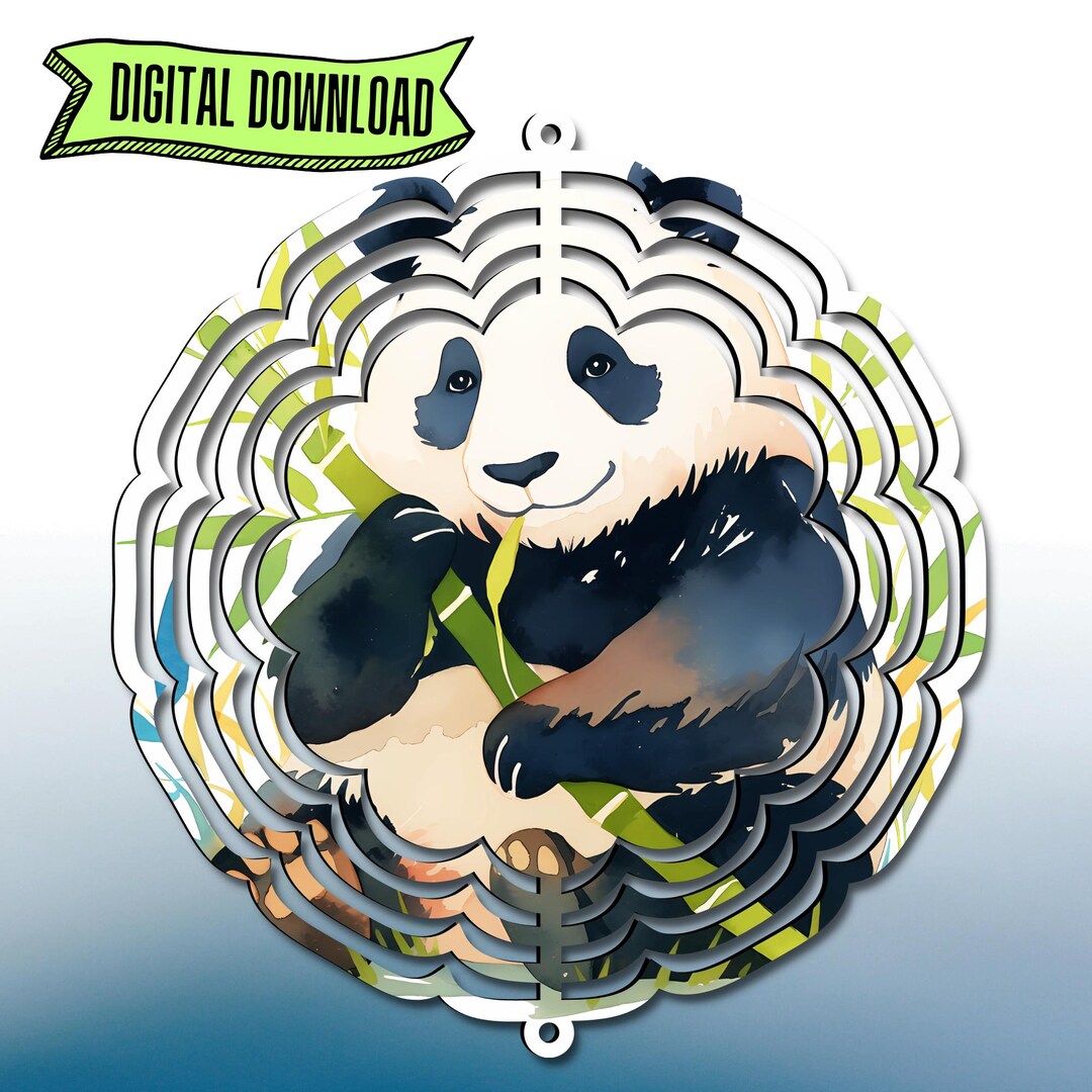 Panda Wind Spinner Sublimation Design (PNG Digital Download) - Etsy