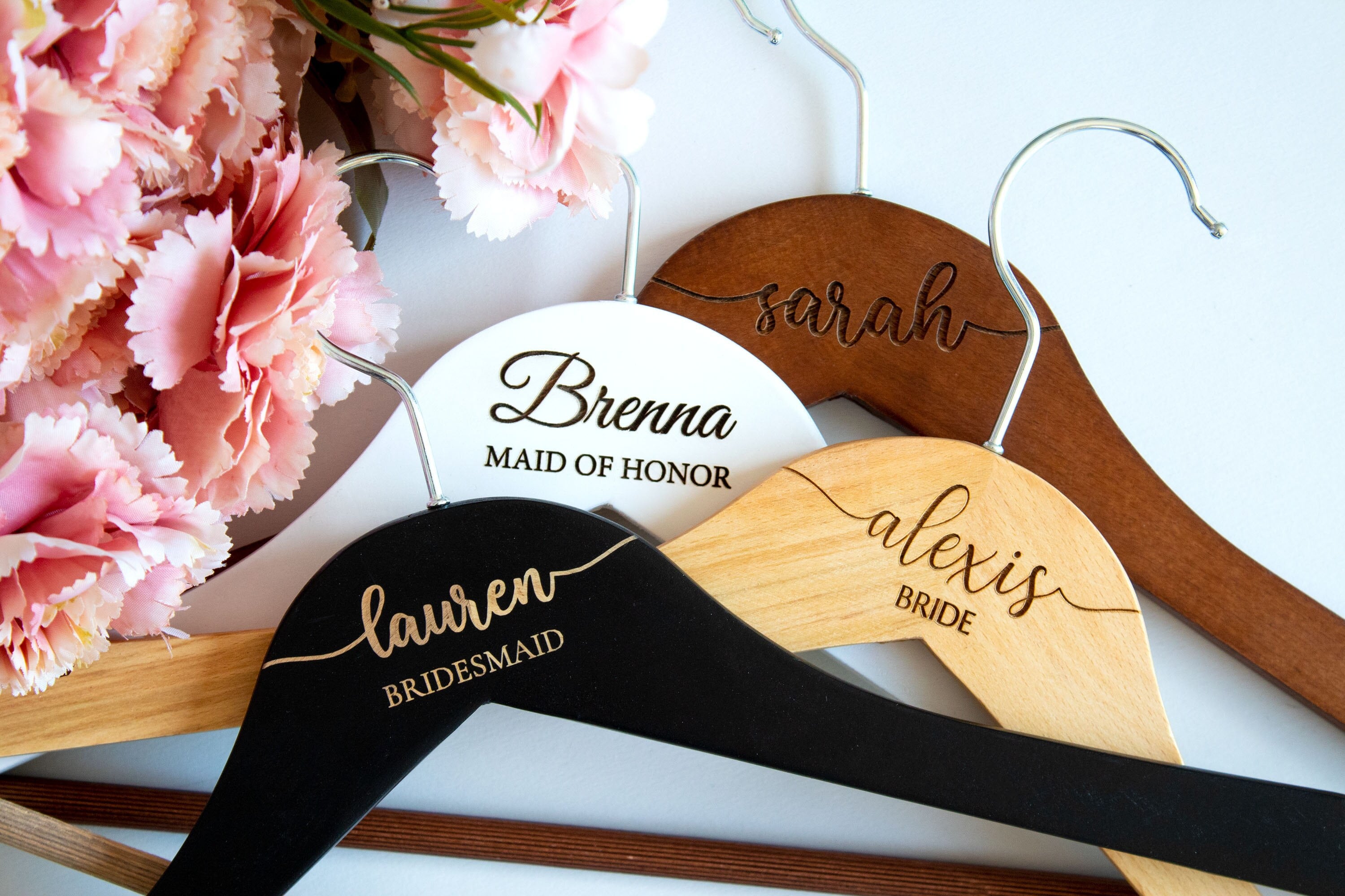 Personalized Wedding Hanger: Custom Wooden Bridal Party Gift