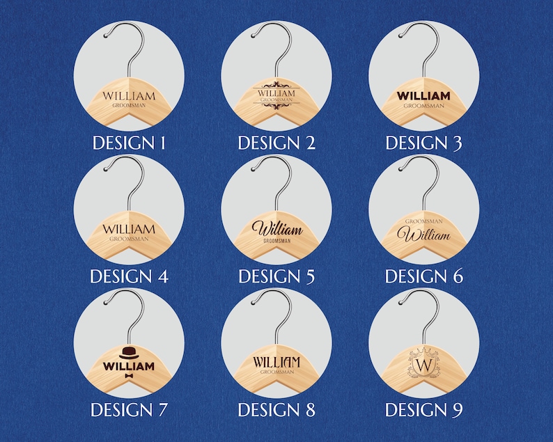 Custom Engraved Hanger, Wooden Groomsman Suit Hanger, Groomsman Hanger, Best Man Gifts, Personalized Groomsman Hanger, Wedding Hangers image 2