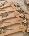Personalized Wooden Wedding Hanger, Bride Hanger, Bridesmaid gifts, Custom Name Hanger, Maid of Honor gift, Wedding Dress Hanger,