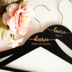 Bridesmaid Hangers, Wooden Bridal Dress Hanger, Personalized Wedding Hanger, Bridesmaid Gifts, Custom Bridal Hanger, Bridesmaid Proposal