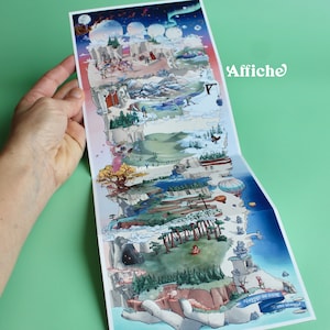 Affiche réflexologie plantaire · Bien plus qu'un massage de pieds · Carte aux trésors d'une réflexologue · Illustration d’un pied