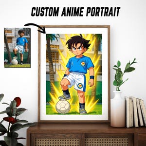 Custom Anime Portrait: Personalized Digital Art Gift, Fast Delivery