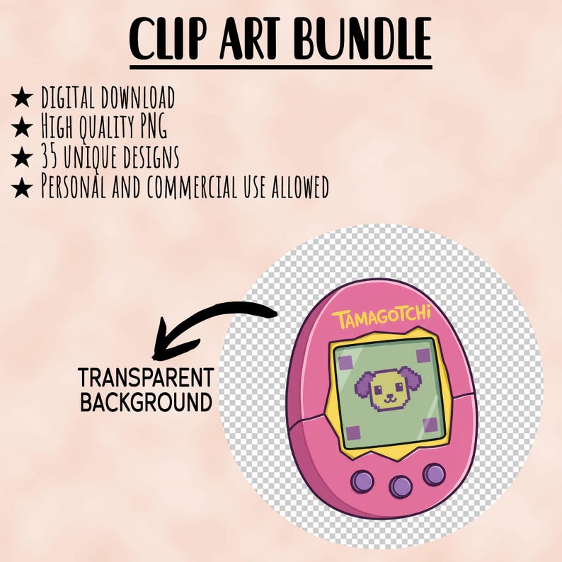 K&ouml;nnte beinhalten: Ein rosa Tamagotchi-Digital-Haustier-Spielzeug mit einem Bildschirm, auf dem ein pixeliger Hund zu sehen ist. Das Spielzeug hat drei Kn&ouml;pfe unten und der Text "TAMAGOTCHI" ist oben aufgedruckt.