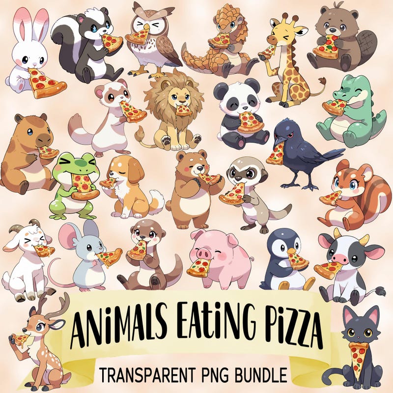 Kawaii Pizza Menu - Etsy