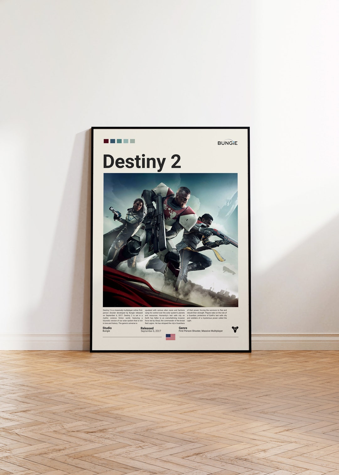 Destiny 2 Poster, Video Game Poster, Destiny Fan Gift, Gamer Gift
