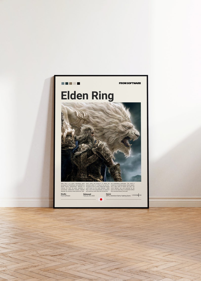 Elden Ring Poster, Video Game Poster, Gamer Gift, Video Game Room Decor