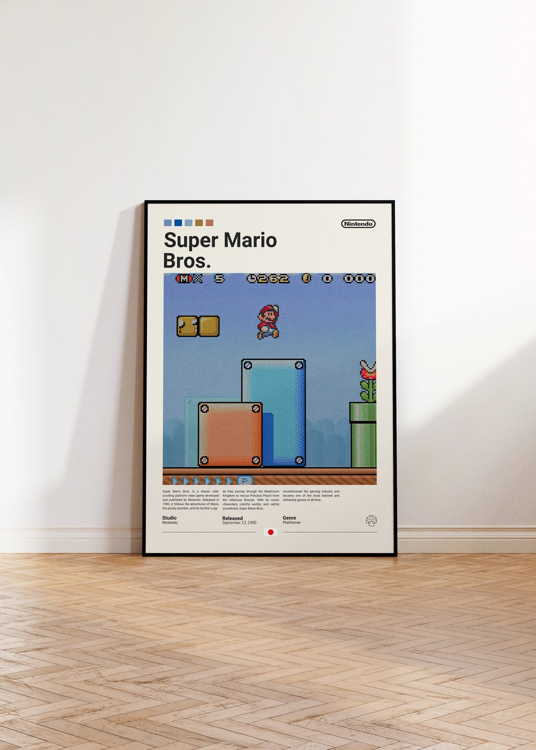 Super Mario Bros Poster, Video Game Poster, Super Mario Fan Gift, Gamer