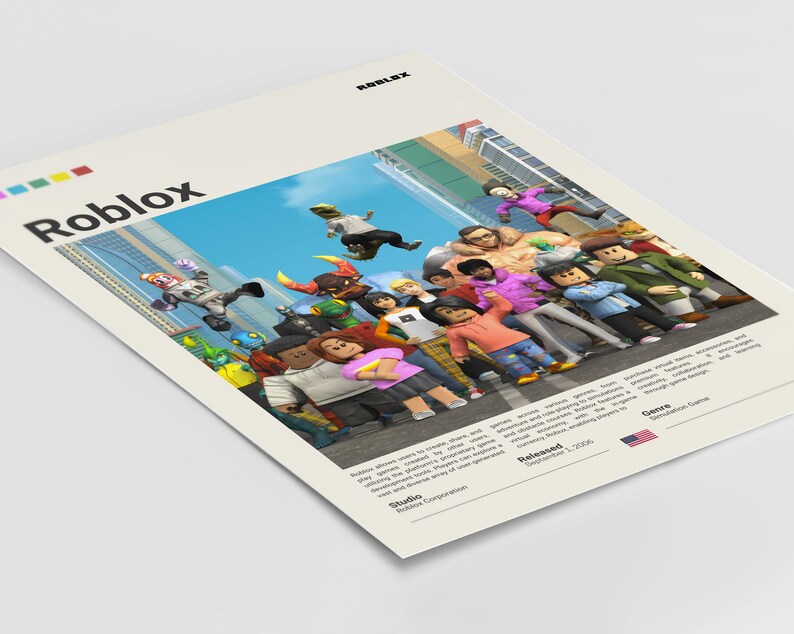 Roblox Poster, Roblox Fan Gift, Video Game Poster, Gamer Gift, Video