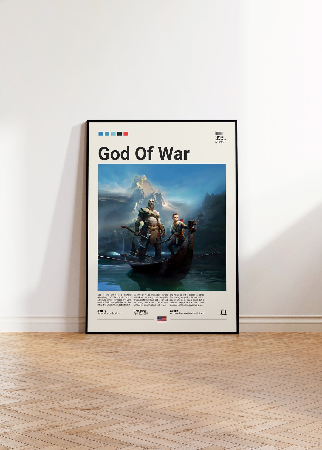 God of War Poster, God of War Print, Video Game Poster, Minimalist Game ...
