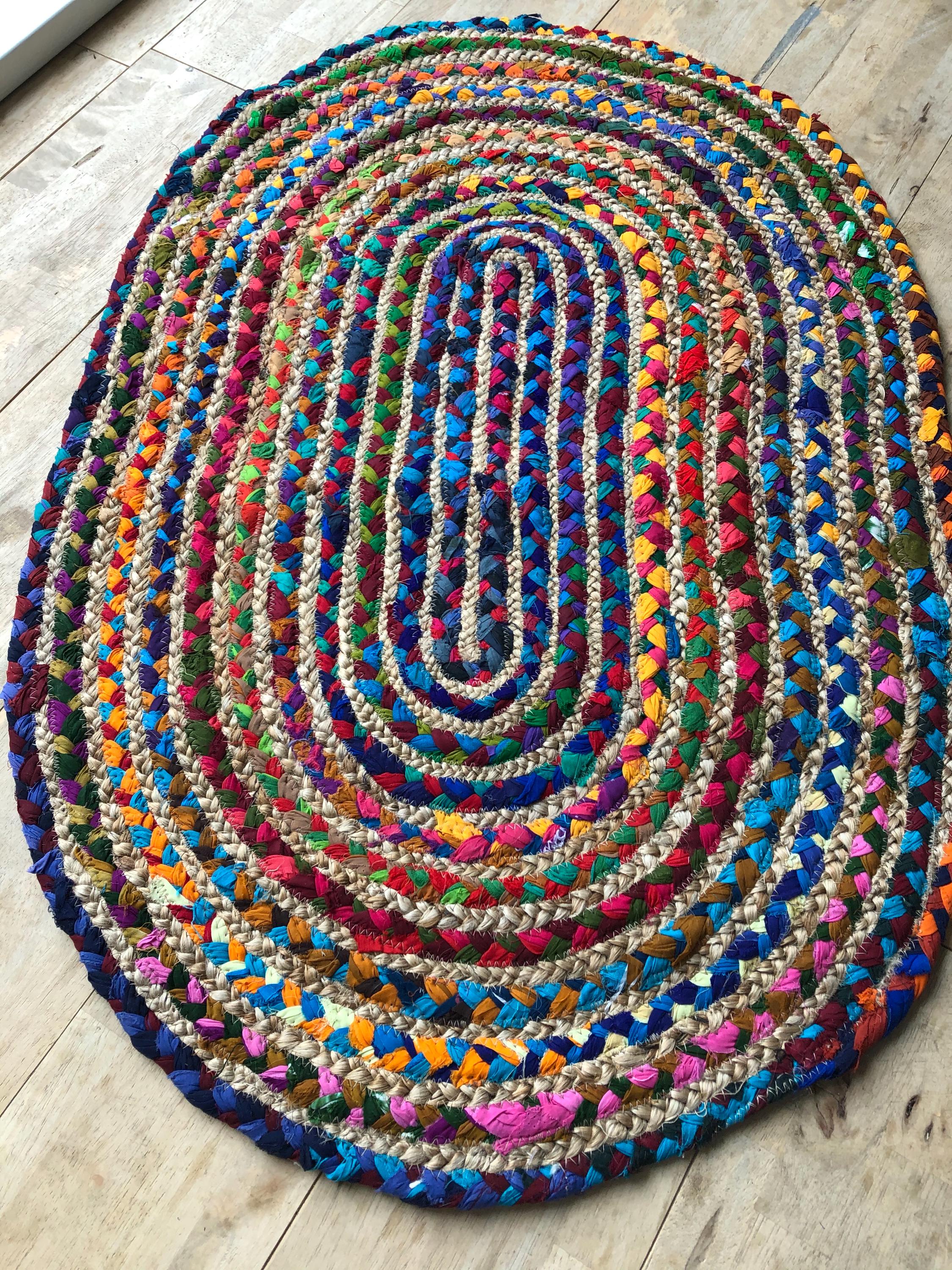 Oval Rag Rug Chindi 60cm X 90cm - Etsy UK