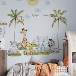 safari nursery decor, safari wall decal, safari wall stickers, safari nursery decal