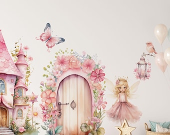 fairy wall stickers, fairy wall decals, girls room decor, fairy wall decals, nursery wall decals,