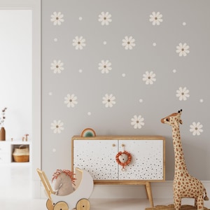 daisy stickers, flower wall decals, daisy stickers, Floral Nursery Decor, Watercolor Flower Wall Art, Daisy Wall Decal,