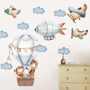 Safari wall decor, nursery wall stickers, kids room wall decals, nursery wall stickers