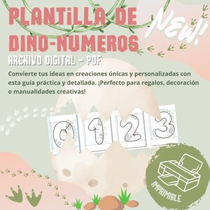 Puede incluir: Plantillas de números de dinosaurio imprimibles para niños. La imagen muestra un conjunto de tres páginas imprimibles con los números 0, 1 y 2, cada uno con forma de dinosaurio. Las páginas están en un marco blanco en forma de huevo con un fondo verde.