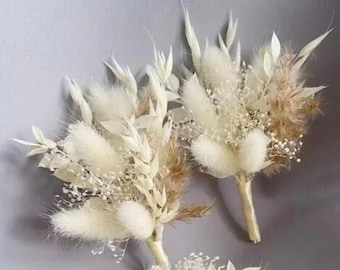 Natural Dried Flower Boutonnière