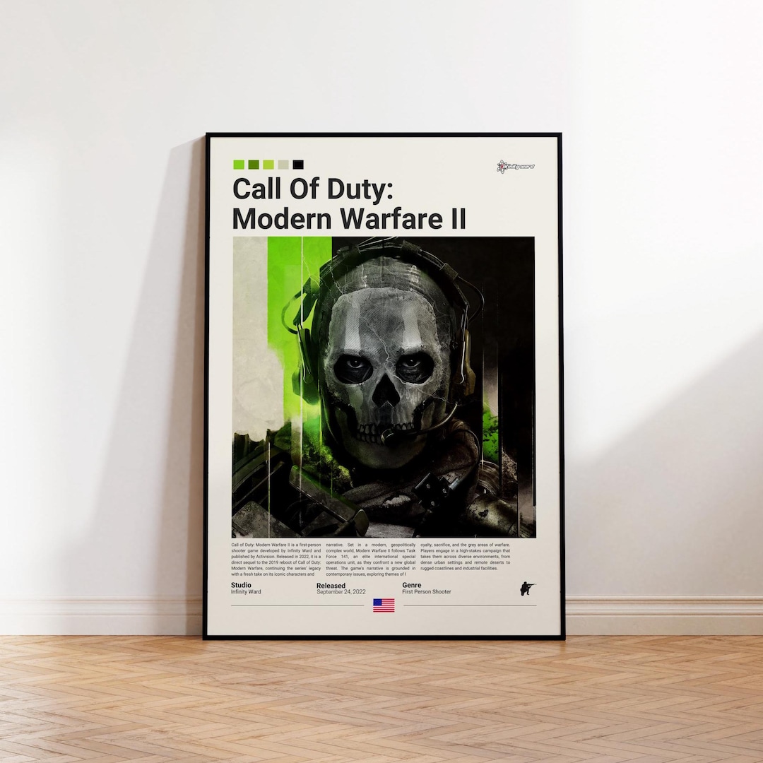 Cod Basic Poster Call of Duty Modern Warfare 2 Poster, Cod Fan Gift, Video Game Poster ...