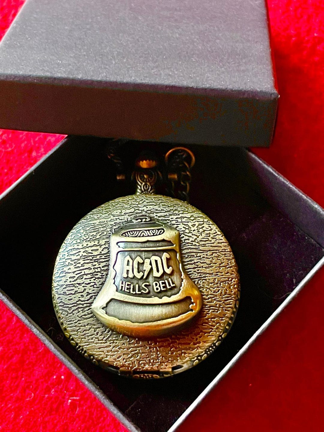 AC/DC Hell's Bell Bronze Pocket Watch - Etsy