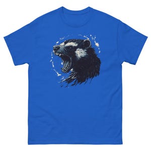 Honey Badger Unisex Classic Tee | Honey Badger Don&#39;t Give a Sh*t | Nature Lover T-shirt | Wildlife Apparel | Badger Artwork Tee