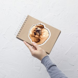 Tan Pekingese Sticker Bubble-free sticker | Dog Lover | Unique Pekingese Gifts