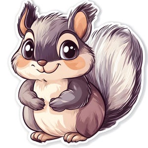 Adorable Squirrel Sticker | Nature Lover Decal | Wildlife Gifts | Woodland Window Sticker | Squirrel Art