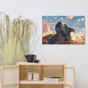 Pit-bull Nature Canvas Print - Pit-bull Lover Wall Art - Sympathy