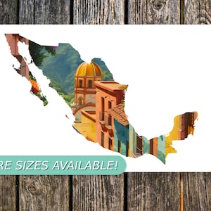 Mexico Love Poster | Mexican Pride Art | Mexico Lover Gift