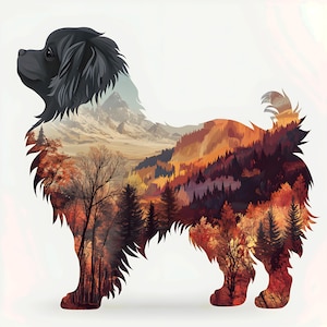 Pekingese in the Wilderness Decal | Dog Lover Gifts | Pekingese Owner Gifts | Hiking | Water Bottle Sticker