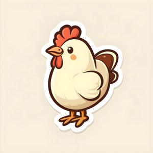 Adorable Chicken Bubble-free stickers | Unique Chicken Lover Gifts | Car Decal